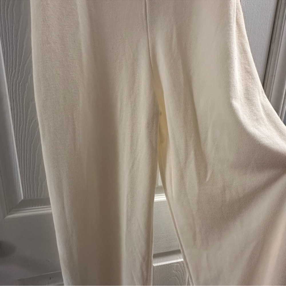 Cream Ribbed Jumpsuit - Picture 5 of 13